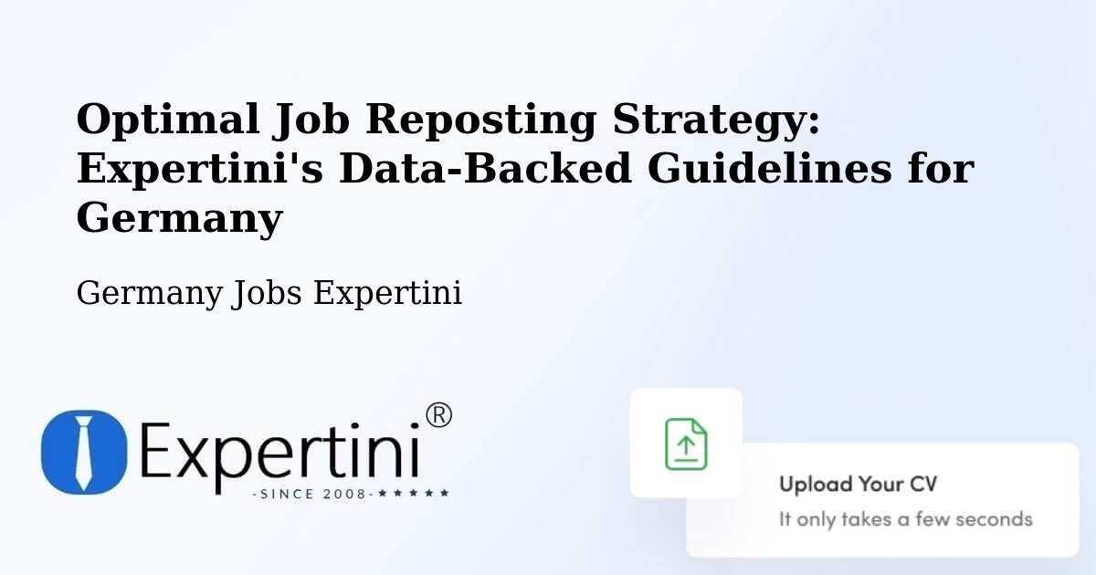 Job Reposting Strategy & Guidelines – Parkstein - Germany Jobs Expertini