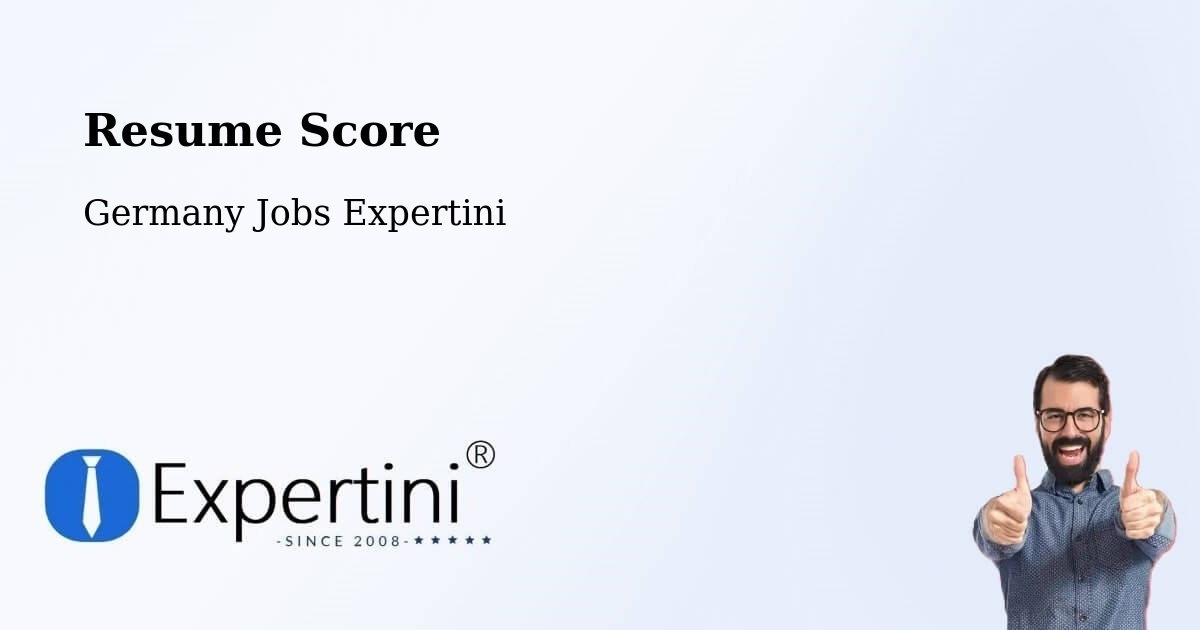 Resume Score & Job Description Match Tool – Parkstein - Germany Jobs Expertini